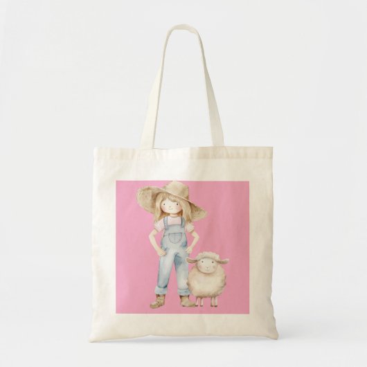 Mädchen mit Lamm Tote Bag (Voorkant)