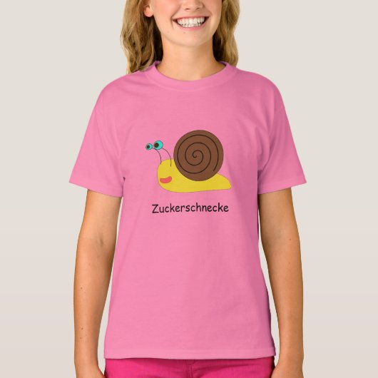 Mädchen T-shirt "Zuckerschnecke" (Voorkant)