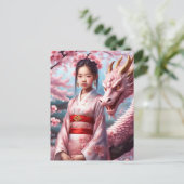 Mädchen zwischen Kirschblüten 1 Briefkaart (Staand voorkant)