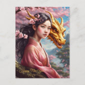 Mädchen zwischen Kirschblüten  Briefkaart (Voorkant)