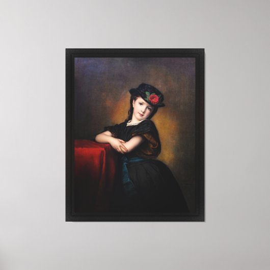 Mädchenporträt door Samuel Baruch Ludwig Halle Canvas Afdruk (Voorkant)