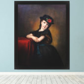 Mädchenporträt door Samuel Baruch Ludwig Halle Canvas Afdruk (Insitu (Houten vloer))
