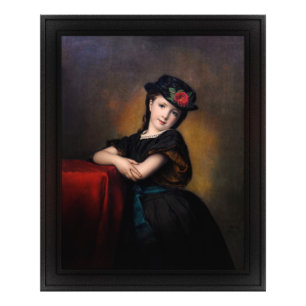 Mädchenporträt door Samuel Baruch Ludwig Halle Foto Afdruk