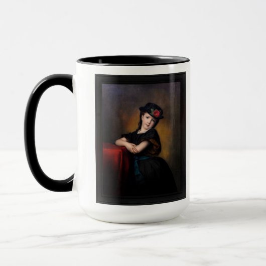 Mädchenporträt door Samuel Baruch Ludwig Halle Mok (Links)