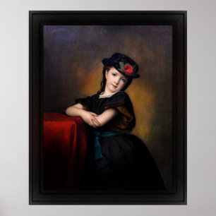 Mädchenporträt door Samuel Baruch Ludwig Halle Poster