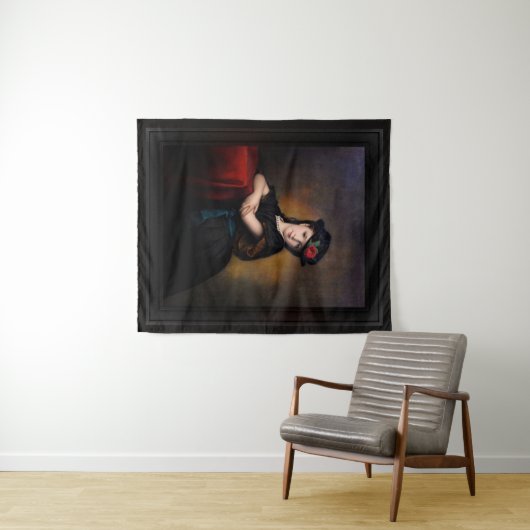 Mädchenporträt door Samuel Baruch Ludwig Halle Wandkleed (In Situ (horizontaal))