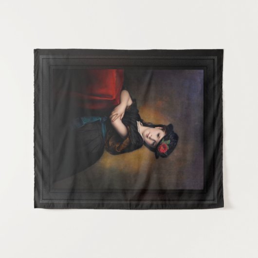 Mädchenporträt door Samuel Baruch Ludwig Halle Wandkleed (Voorkant (horizontaal))