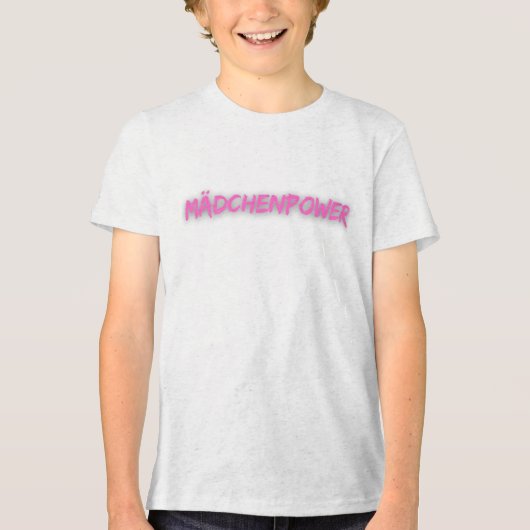 Mädchenpower Tri-Blend Shirt (Voorkant)