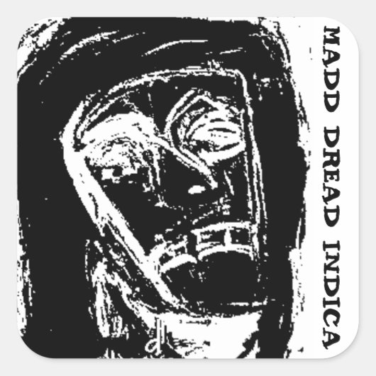 MADD DREAD INDICA VIERKANTE STICKER (Voorkant)