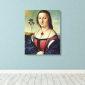 Maddalena Doni - Raphael - c1506 Canvas Afdruk (Insitu (Houten vloer))