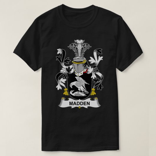 Madden Coat of Arms Family Crest T-shirt (Design voorkant)