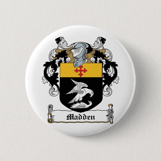 Madden Family Crest Ronde Button 5,7 Cm (Voorkant)
