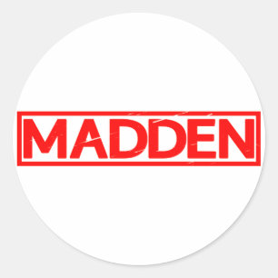 Madden Stamp Ronde Sticker