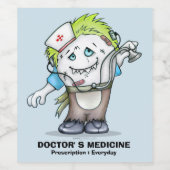 MADDI ALIEN MONSTER Wijn (of mousserende wijn) Bot Wijn Etiket (Enkel label)