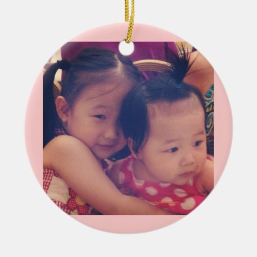 Maddie en Juliet Keramisch Ornament (Voorkant)