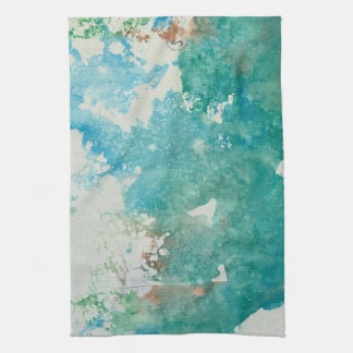 Maddie groen en blauw bedrukte theedoek