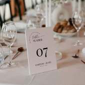 MADDIE Modern Table Number Card Kaart