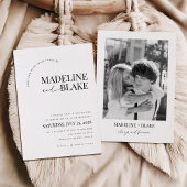 MADDIE Modern Wedding Invitation Kaart