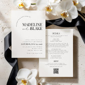MADDIE Modern Wedding Invite RSVP + Details Kaart