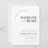 MADDIE Modern Wedding Invite RSVP + Details Kaart (Voorkant)