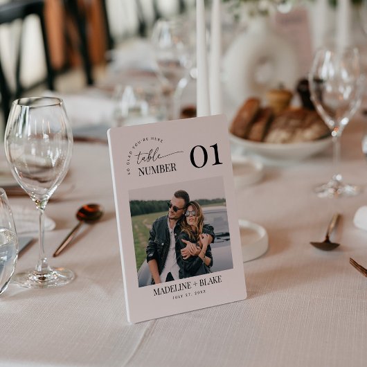 MADDIE Table Numbers with Photo Kaart