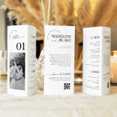 MADDIE Trifold Table Numbers, Photo and QR Code