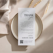 MADDIE Wedding Thank You Note with QR Code Menu