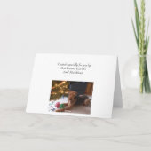 Maddie zegt, "Vrolijke Kerstmis! " Feestdagen Kaart (Achterkant)