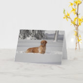 Maddi's sneeuw kaart (Gele Bloem)