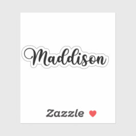 Maddison Naam - Handgeschreven kalligrafie Sticker