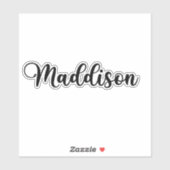 Maddison Naam - Handgeschreven kalligrafie Sticker (Vel)