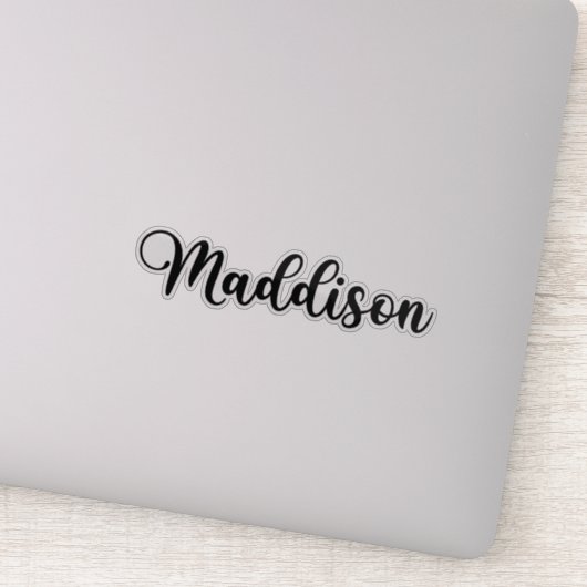 Maddison Naam - Handgeschreven kalligrafie Sticker (Detail)