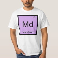 Maddison naam scheikunde element periodiek systeem