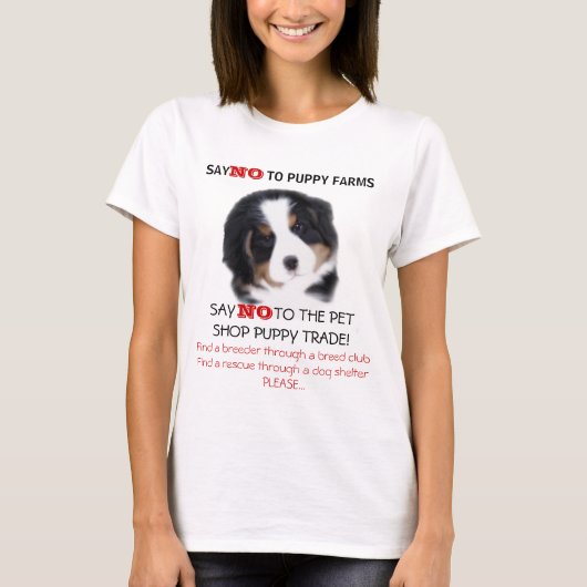 MadDog's Say NEE to Puppy Boerderijen T-shirt (Voorkant)