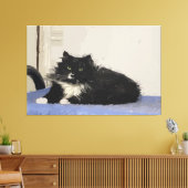 Maddy the Cat Stretched Canvas Print (Insitu (Woonkamer))