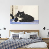 Maddy the Cat Stretched Canvas Print (Insitu (Slaapkamer))