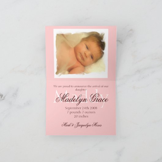 Maddy voorbeeld één. aankondiging (Binnen)