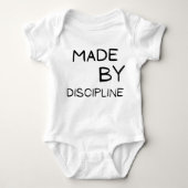 Made by Discipline Motivational Text DesignT-Shirt Romper (Voorkant)