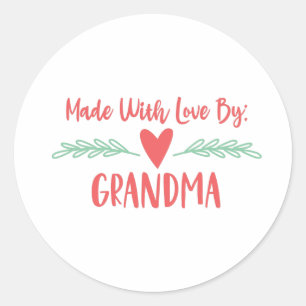 Made by Grandma Ronde Sticker