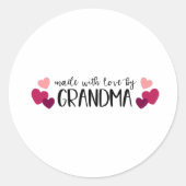 Made by Grandma Ronde Sticker (Voorkant)