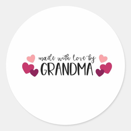 Made by Grandma Ronde Sticker (Voorkant)