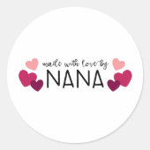 Made by Nana Ronde Sticker (Voorkant)