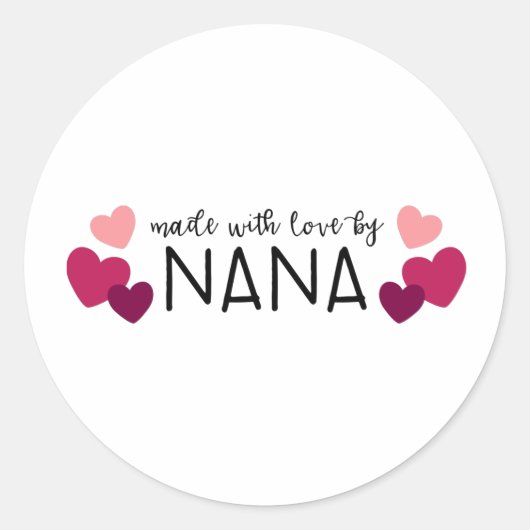 Made by Nana Ronde Sticker (Voorkant)