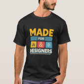 Made For JS Developers and Graphic Designers Retro T-shirt (Voorkant)