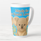 Made for Koala Lovers - Cute Wildlife Design for A Latte Mok (Rechterhoek)