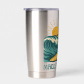 Made For Waves Surfer - Retro Surfing Pin-Up Art Geïsoleerde Drinkbeker (Rechts)