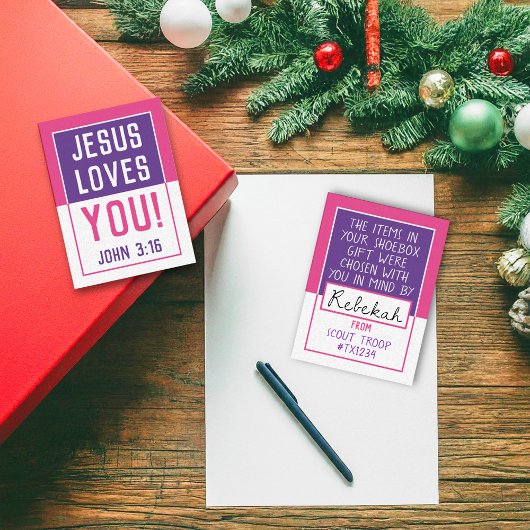 'Made For You' Shoebox Kaart - Girly Notitiekaartje