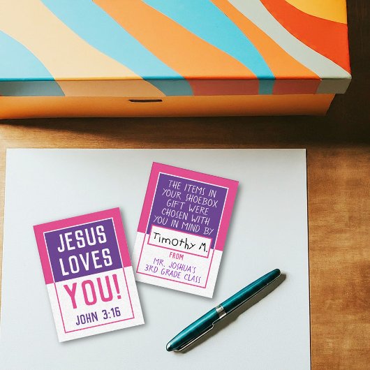 'Made For You' Shoebox Kaart - Girly Notitiekaartje