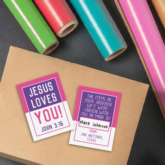 'Made For You' Shoebox Kaart - Girly Notitiekaartje