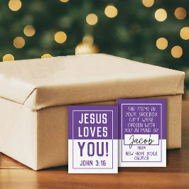 'Made For You' Shoebox Kaart - Paarse Notitiekaartje